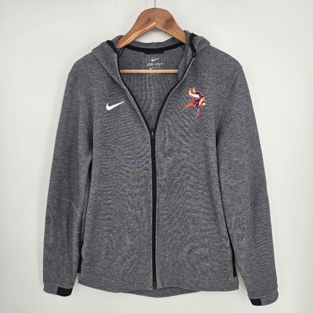 Nike Women’s Dri-FIT Tunic Hoodie Minnesota Vikings NFL Gray High-Low Size M